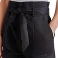 thumbnail image 5 of Steve Madden Women's High Rise Paper Bag Brushed Twill Cinch Shorts (Black, S), 5 of 6