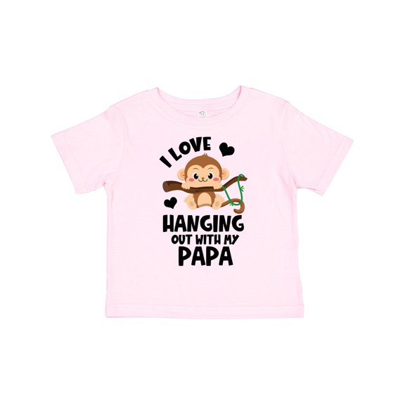 Inktastic Monkey I Love Hanging out with My Papa Boys or Girls Toddler T-Shirt