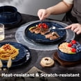 thumbnail image 7 of Onader Dinnerware Set for 6, 18-Piece Plates and Bowls, Stoneware Dishes Sets for Home Restaurant, Microwave and Dishwasher, Starry Blue, 7 of 7
