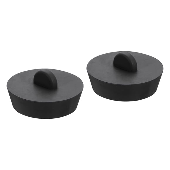 Uxcell 2Pcs Rubber Drain Stopper Bathtub Drain Plug Rubber Sink Stopper Drain Plug Black 1-3/4 Inch to 2 Inch