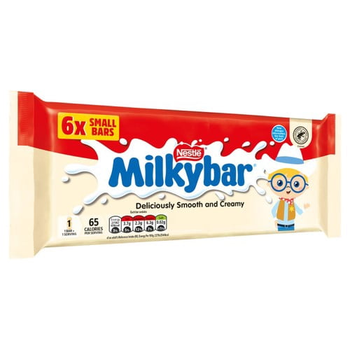 Milkybar White Chocolate Kid Bar Multipack 6 x 12g, British Import (Pack of 3)