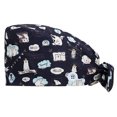 thumbnail image 2 of Up To $10 Baseball Caps Black Fashion Printed Button Work Hat Casual Unisex Scrub Cap, 2 of 2
