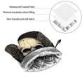 thumbnail image 6 of Pofeuu Gothic Winged Skull Print Oven Mitts and Pot Holders 4 pcs Set,High Heat Resistant 500 Degree Extra Thicken Long Kitchen Cotton Oven Glove for Cooking, 6 of 6