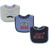Luvable Friends Unisex Baby Cotton Drooler Bibs with Fiber Filling, Hunk, One Size