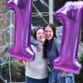 thumbnail image 3 of Globos numéricos Enyeopd de 40 pulgadas color morado, número 11, para cumpleaños, 3 of 6