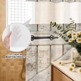 thumbnail image 3 of No Hook Shower Curtain, Vintage Wood Grain Shower Curtains for Bathroom with See Through Top Window, Farmhouse Country Door Retro Waterproof & Washable Bath Curtain 66"x72", 3 of 9