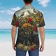 thumbnail image 4 of Balery Floral Rhino With Birds Camisas hawaianas de manga corta para hombre, camisas playeras de corte holgado, camisas de vacaciones con botones,X-Large, 4 of 7
