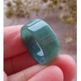 thumbnail image 4 of 2 Pcs Certified Icy Green Burma 100% Natural A JADE Jadeite Rectangle RING USA. 5.25 & 4.75 RING  662633 TN, 4 of 13