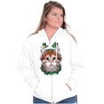 thumbnail image 4 of Irish Cat Lover St Patricks Day Zip Hoodie Sweatshirt Women Brisco Brands M, 4 of 6