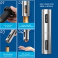 thumbnail image 3 of CHVEGLUZ Sacacorchos Electrico, 6 en 1 Automático Destapa Corchos Vino, Juego de Saca Corchos para Vino con Recargable para Regalo, Citas, Fiesta y Amante del Vino, 3 of 5