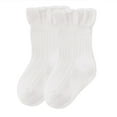 thumbnail image 1 of xiaxaixu Little Girls Breathable Socks Flouncing Boneless Short Tube Socks, 1 of 4