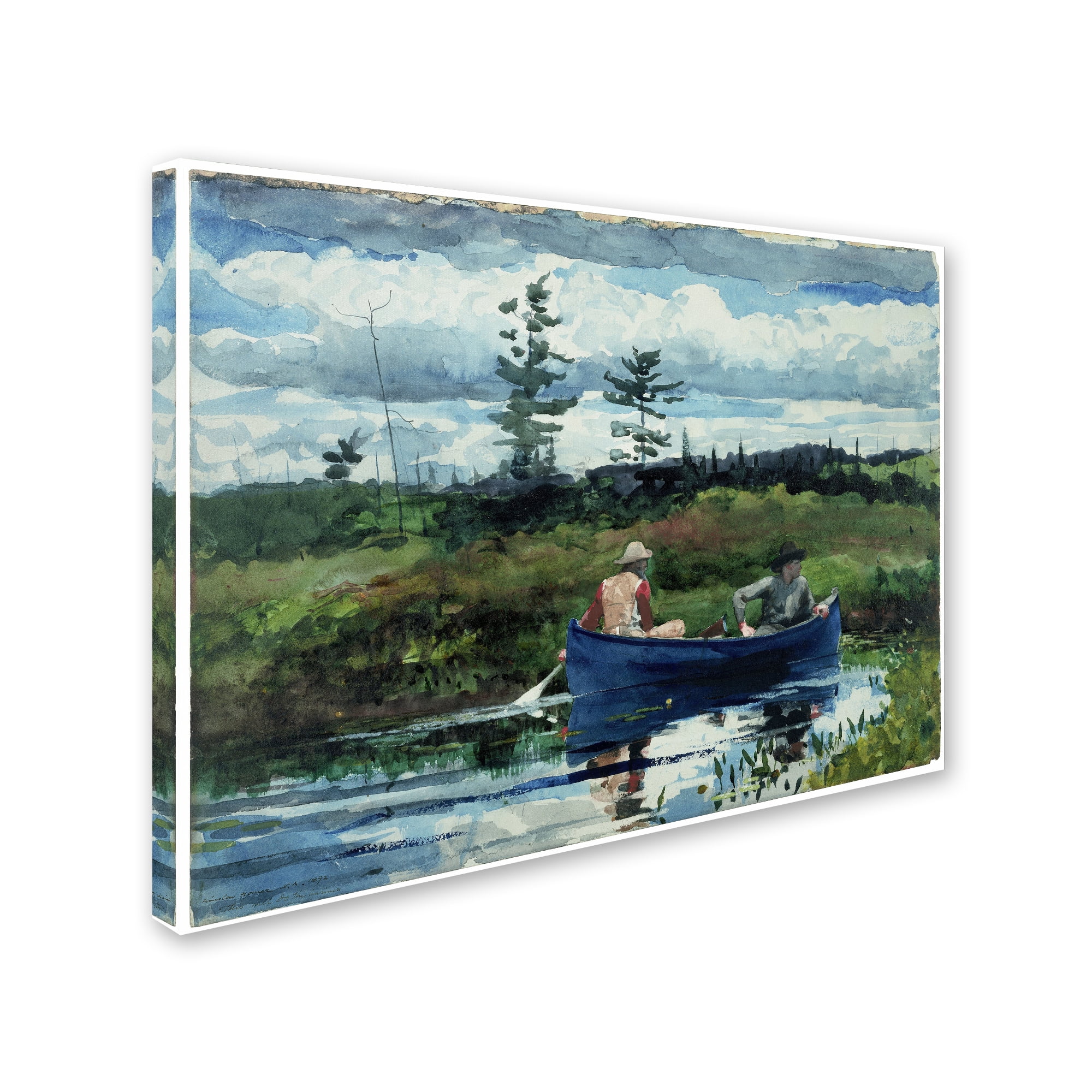 Trademark Fine Art 'The Blue Boat' Canvas Art by Homer