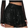 thumbnail image 2 of Kureaily Women's Sparkling Sequined Shorts And Sparkling Pants, 2 of 5
