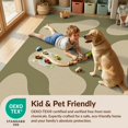 thumbnail image 4 of Design&I 5'x7' Washable Area Rug Flatweave & Daily Traffic Ready Olive Beige Abstract Shapes Design Elegant Contemporary Artistic for Modern for Guest Room, Lounge, Apartment, 4 of 7