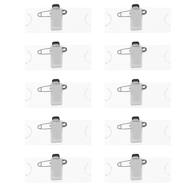TABLETREANDS 10Ud Placas De Identificación Acrílico Con Clip Práctico Para Oficina Duradero Transparente