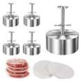thumbnail image 3 of Stainless Steel Adjustable Hamburger Patty Maker Non Making Stick Patty HOT U3G6, 3 of 8