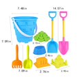 thumbnail image 2 of Beach Toys For Toddlers Complete Beach Toy Set With 1 Bucket 4 Piece Tools And 4 Piece Shovels Durable Sand Castle Building Kit Portable Sand Toys For Outdoor Beach And Sandbox Play, 2 of 6
