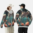 thumbnail image 4 of Lsque Flower White Dolphin UPF 50+ Lightweight Sun Protection Men's Women's Long Sleeve Shirt, Hoodie Performance -Medium, 4 of 9