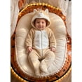 thumbnail image 3 of RUINIXCW Kids Toddler Baby Halloween Animal Costume Infant Cute Frog Dog Costume Baby Boy Girl Fall Winter Clothes Warm Flannel Footed Romper Casual Zipper Hooded Footie Jumpsuit, 3 of 9