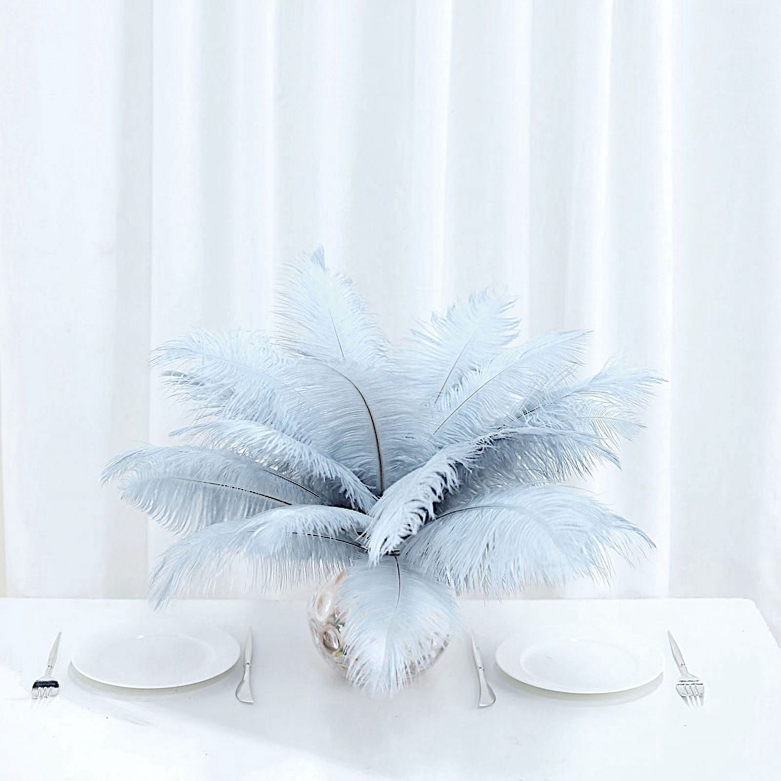 BalsaCircle 12 Pieces 13"-15" Dusty Blue Authentic Ostrich Feathers Centerpieces