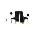 thumbnail image 2 of Meridian Furniture Porsha 19"H Velvet Dining Chair in Black (Set of 2), 2 of 5