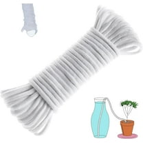 LQQBOX Self Watering Wick Cord,Wick Self Watering Rope Cotton String Rope Craft Rope Clothesline for Self-Watering Planter Pots Indoor Potted Plant African Violet Pot DIY Rope Basket Mat(60ft)