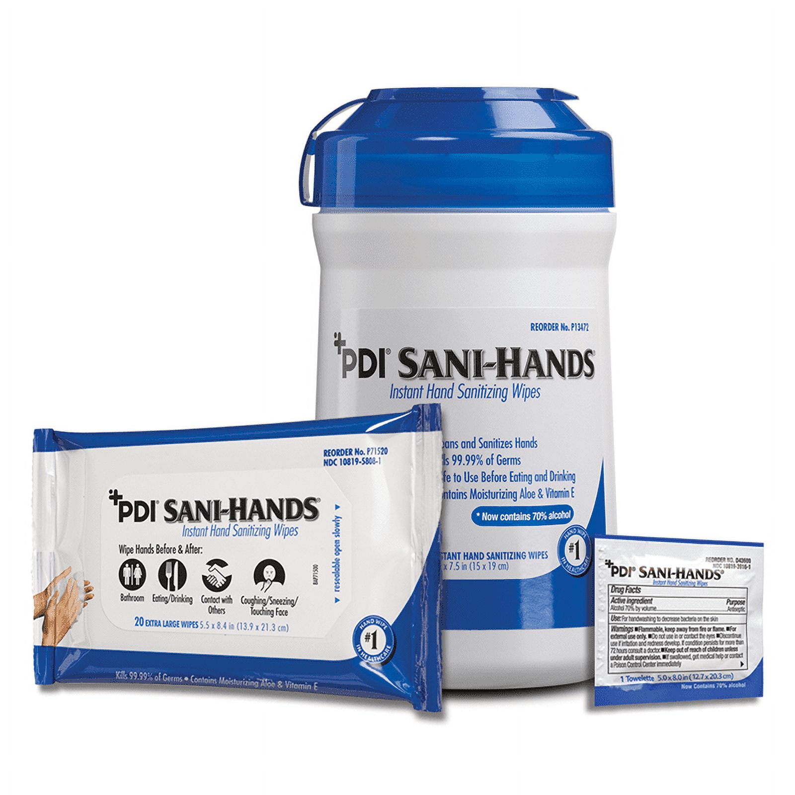 P71520 Sani-Hands Bedside Pack , Soft Pack, 20, Wipes By PDI - image 5 of 5