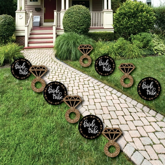 Bride Tribe Diamond Ring Lawn Decorations Outdoor Bachelorette Bride Tribe Diamond Ring Lawn Decorations Outdoor Bachelorette Party Or Bridal Shower Yard 10 Piece Com