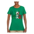 thumbnail image 2 of Wild Bobby Mexican King Latin Pride Women Graphic Tee, Kelly, Medium, 2 of 5
