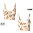 thumbnail image 6 of Goofa Hand Drawn Snake Printed Sports Bras for Women, High Impact Running Bra Workout Crop Tank Tops Longline Sports Bra Push up-Large, 6 of 9