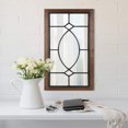 Bakersfield Farmhouse Wall Mirror 13 x 30 Rustic Brown Traditional