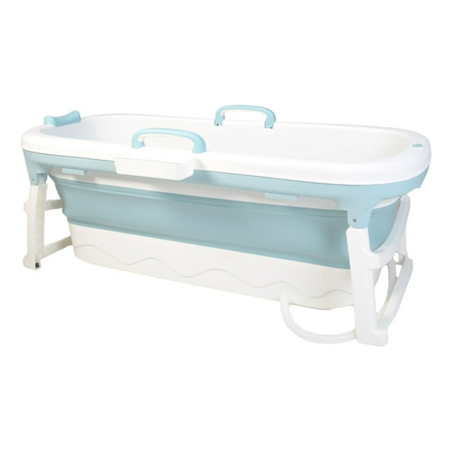 Tina Plegable Para Niños y Adultos Mediana Spa En Casa Color Azul