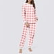 thumbnail image 4 of Conjunto de top y pantalones de poliéster con bolsillos largos y estampado de cuello redondo informal para mujer, 4 of 6