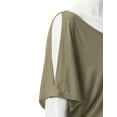 thumbnail image 4 of Womens Short Sleeve Dolman Drape Loose Fit Tunic Top(Plus Size Available), 4 of 5