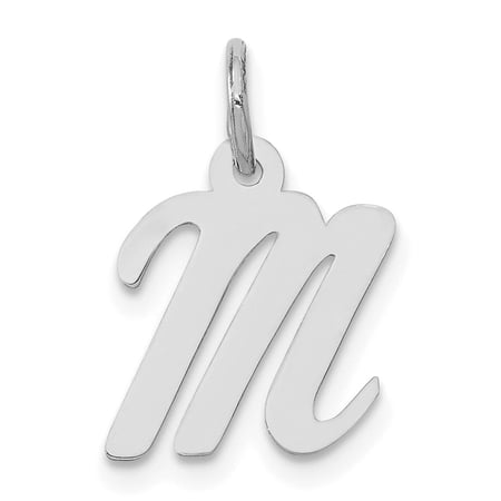 14k White Gold Scorpio Zodiac Pendant with M Symbol and Scorpion Tail, Astrology Charm Necklace for Women or Unisex, Horoscope Jewelry for October or November Birth Month