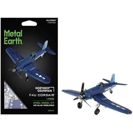 Model Kit Vought F4U Corsair Fighter Aircraft "World War II" US Navy (Challenging Difficulty) Steel Model by Metal Earth