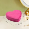 thumbnail image 5 of TAIMY  Travel Jewelry Box, Heart-Shaped Velvet Storage Tray, for Rings, Earrings, and Necklaces, Gift for Women and Girls(Bright Pink), 5 of 8