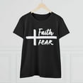 thumbnail image 4 of Women's Cotton Tee, Faith Over Fear, Relaxed Fit, Short Sleeve T-Shirt, 4 of 10