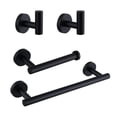 thumbnail image 1 of Soporte de baño Ropa Toalla Abrigo Gancho Gabinete Armario Colgador de puerta para garaje Montado en la pared, 4- Juego de accesorios de baño , Negro Negro A Soledad Gancho multiusos, 1 of 9