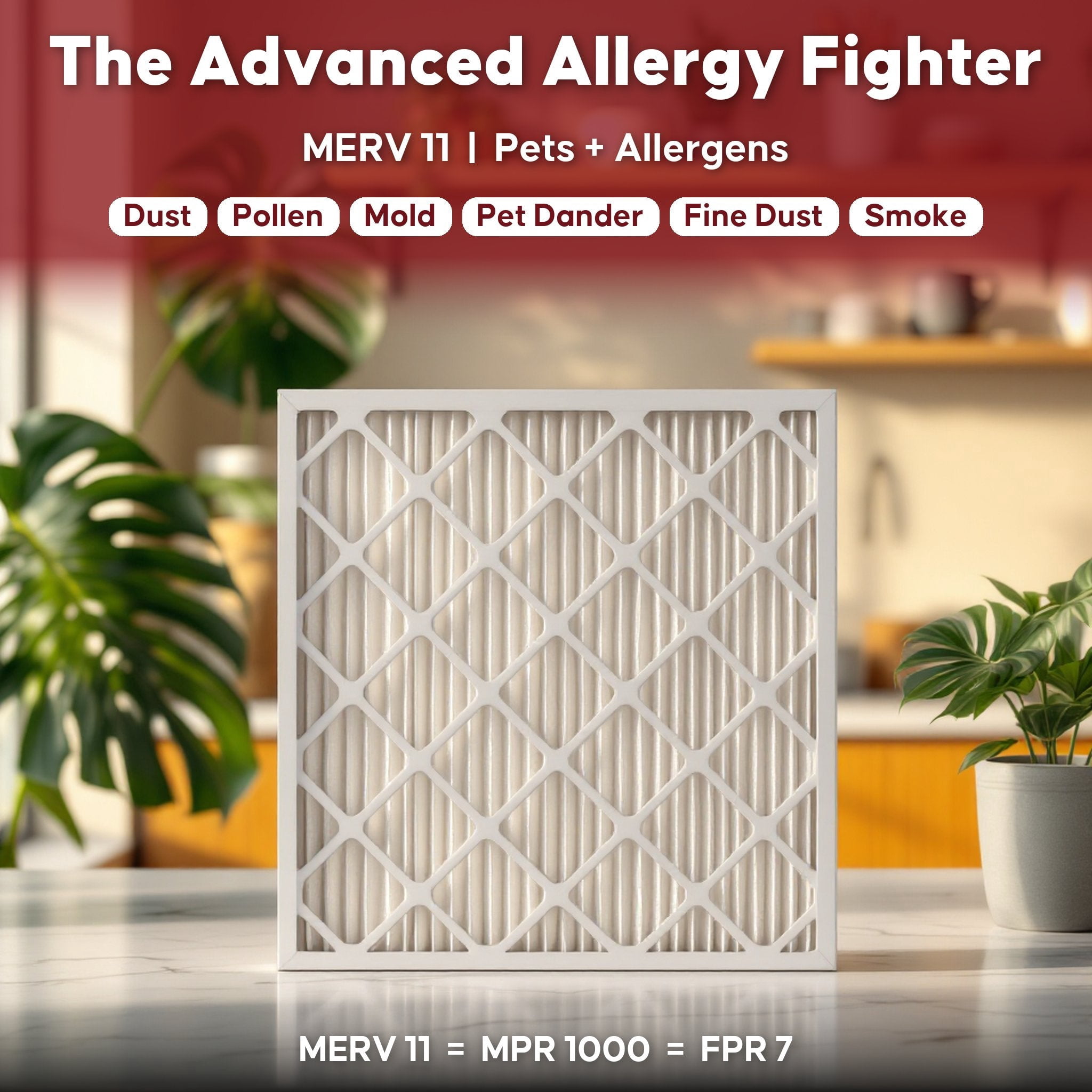 16x25x1 MERV 11 Pleated Air Filter