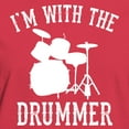 thumbnail image 3 of CafePress - I'm With The Drummer Women's Classic T Shirt - Women's Traditional Fit Dark T-Shirt, 3 of 4