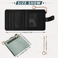 thumbnail image 3 of Small Wallet For Women Bifold Leather Pocket Coin Credit Card Holder With RFID Blocking Sage Green Color Background, 3 of 6