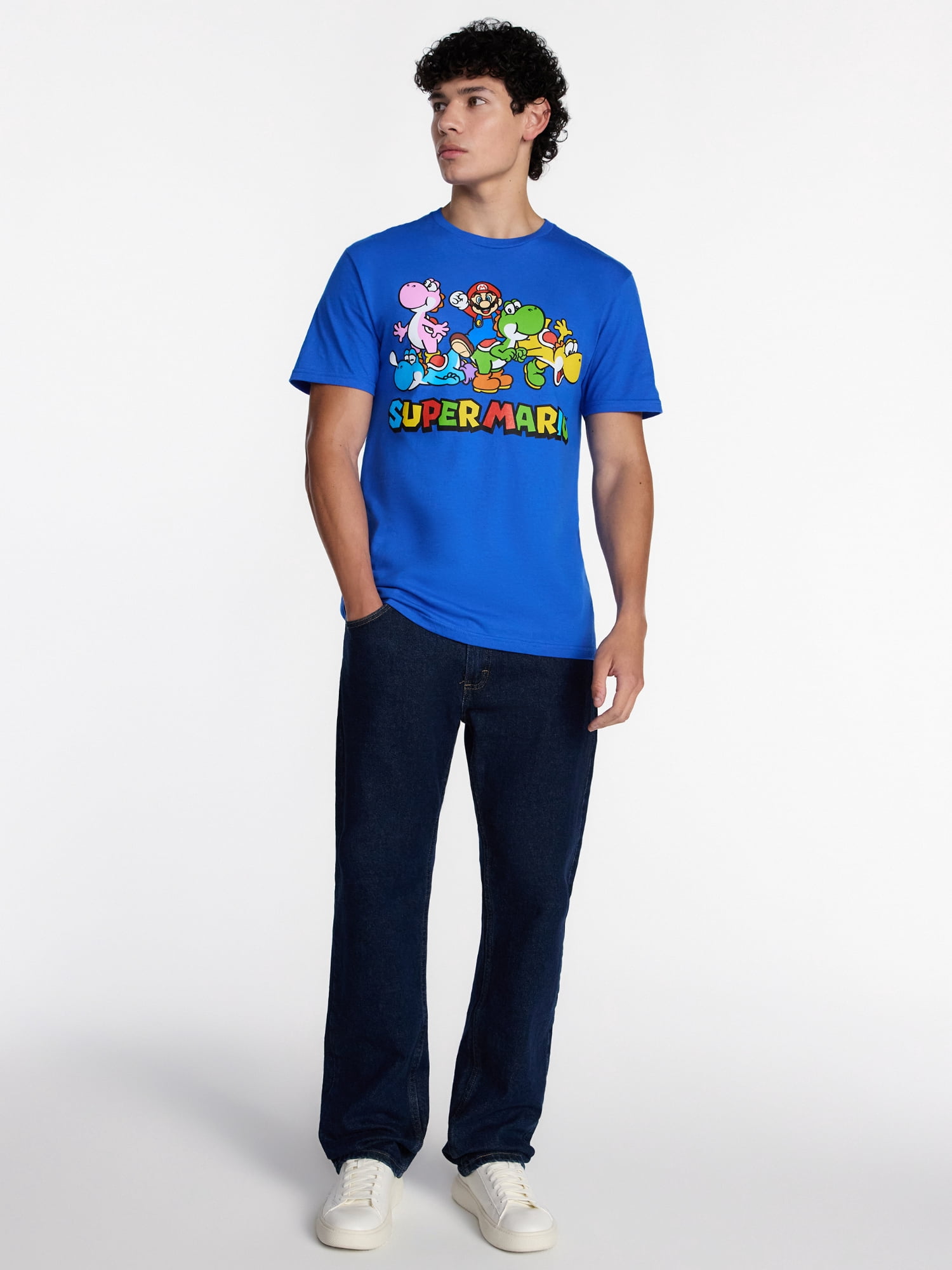 Super Mario and Yoshi Men's and Big Men's Graphic Tee with Short Sleeves, Sizes S-3XL