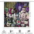 thumbnail image 2 of Invader Zim 4PCS Bathroom Sets Shower Curtain Sets with Toilet Lid Cover, U-Shaped Mat And Bath Mat, 2 of 8