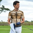 thumbnail image 3 of Sikiie Vintage Dragonfly Artwork Print Men's Short-sleeved POLO Shirts, Button-down Shirts and T-shirts are Suitable for Vacation, Leisure and Business-Small, 3 of 6