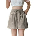 thumbnail image 1 of cfhntfmh Running Shorts for Women Quick Dry High Waisted Athletic Short Pant Solid Color Workout Gym Shorts with Pockets, 1 of 4