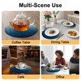 thumbnail image 2 of Navy Blue Ombre Round 13 Inch Placemats Set of 4, Contemporary Gradient Abstract Art HeatResistant Non Slip Place Mats for Dining Table, Wipeable Braided Kitchen Table Mats for Housewarming, 2 of 9