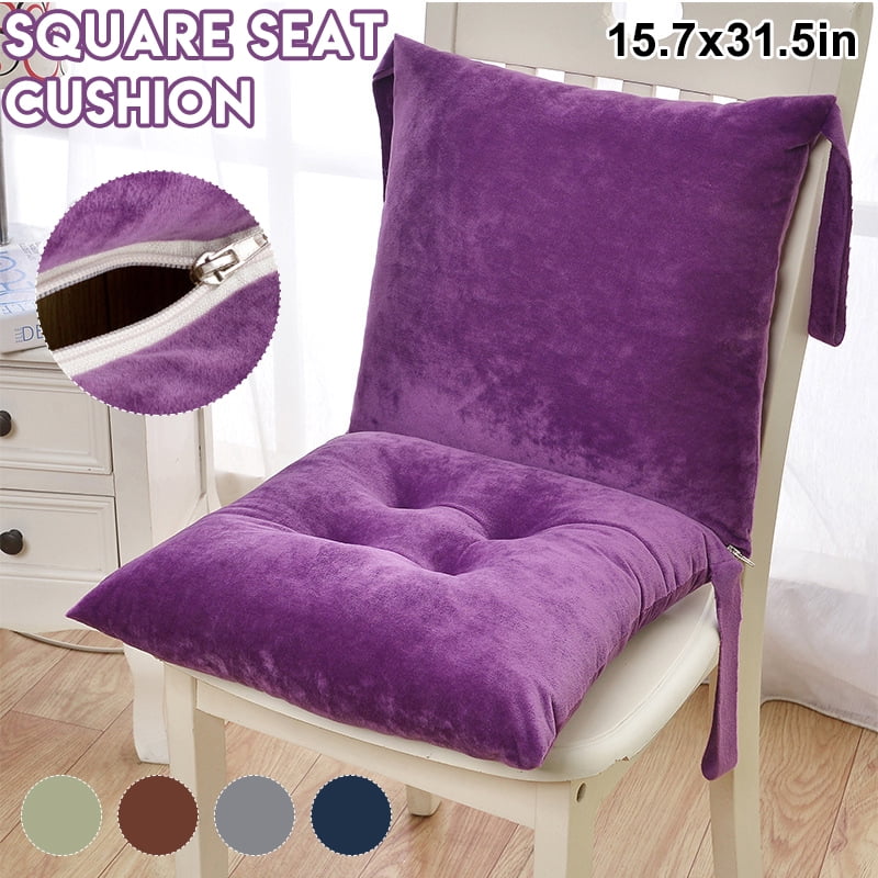 16'' Solid Color Comfortable Square Non-Slip Rocking Chair Cushion Back