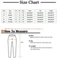 thumbnail image 3 of Idoravan Women's Plus Size Pants Clearance Womens Fashion Autumn Winter High Waist Solid Solid Straight Pocket Leather Pants Trousers, 3 of 5