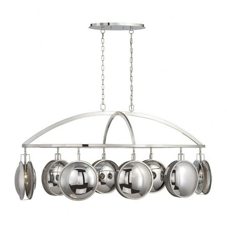 

Eurofase Lighting-33713-014-Havendale Chandelier 8 Light Polished Nickel Finish with Glass Glass